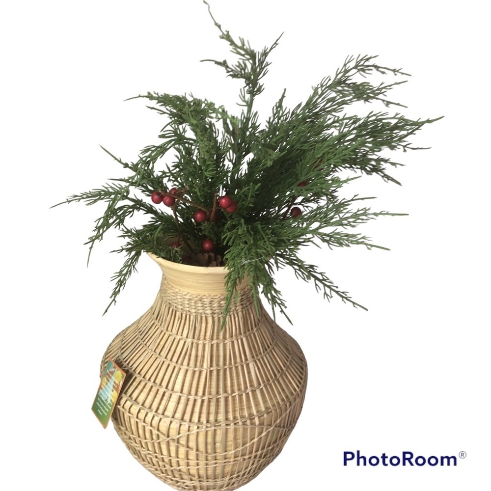 Vietnamese Bamboo-Straw Vase